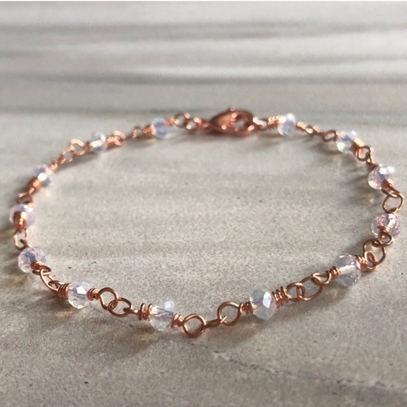 Last 1 ❣️ Estrella & Luna Moonstone Dainty Rose Gold Bracelet - Picture 2 of 4